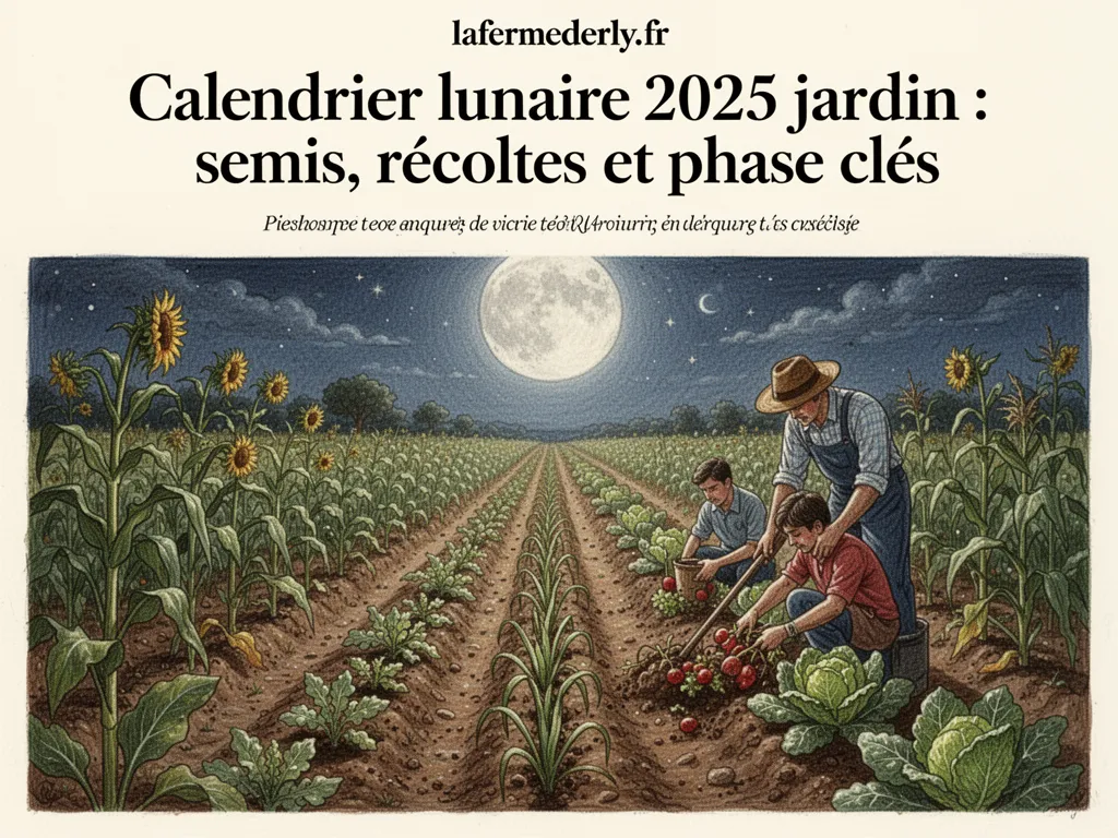 Calendrier lunaire 2025 jardin : semis, récoltes et phases clés
