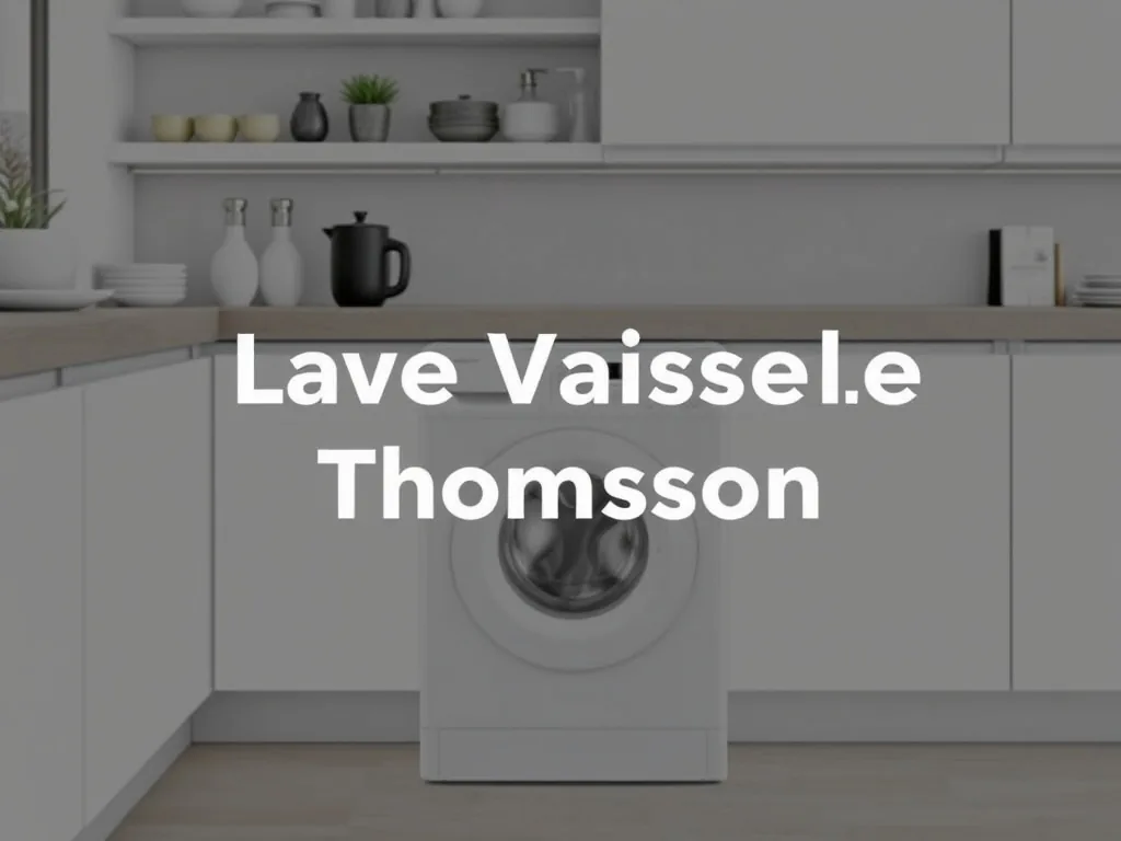 Contrôle du bac du lave-vaisselle Thomson, flaque d'eau indiquant une fuite invisible