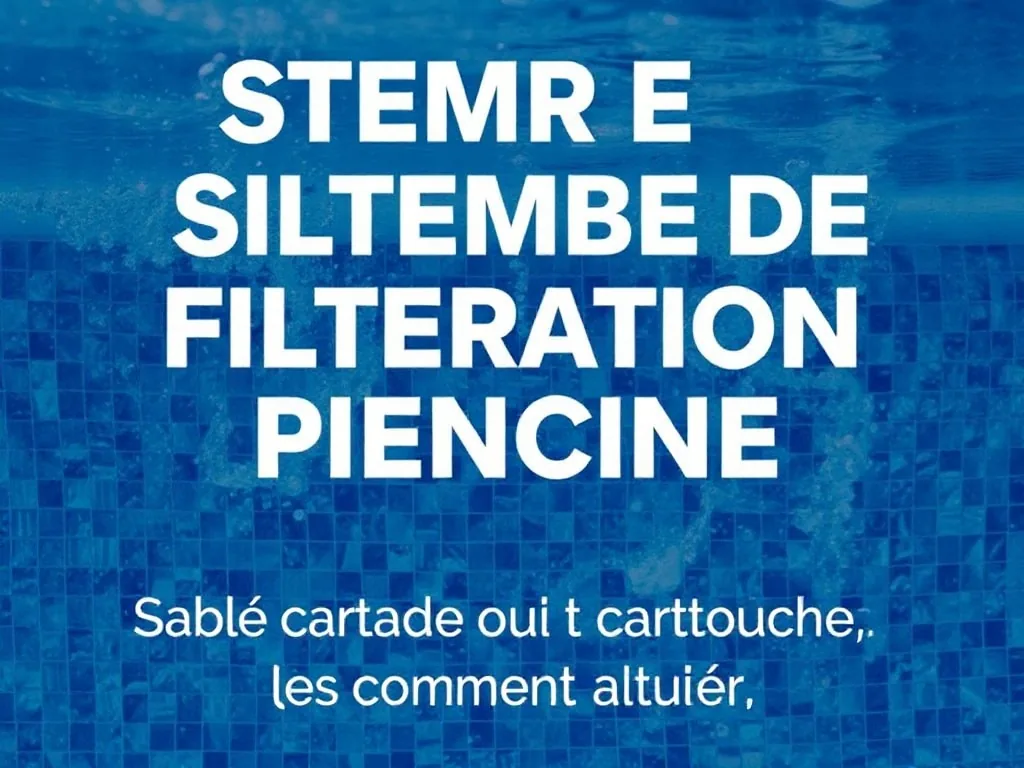Système de filtration piscine : sable, cartouche ou diatomées, comment choisir