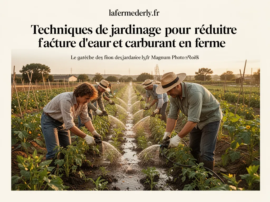 Techniques de jardinage pour réduire facture d'eau et carburant en ferme