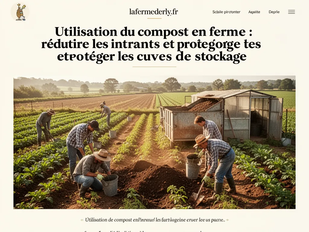 Utilisation du compost en ferme : réduire les intrants et protéger les cuves de stockage